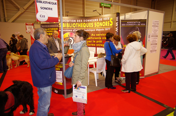 Stand des Bibliothèques Sonores au Salon Autonomic Méditerranée