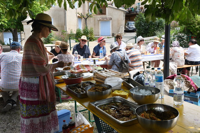 Le buffet de produits locaux